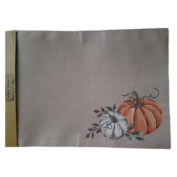 Placemats ROBERT STANLEY SIGNATURE COLLECTION Brown Orange 6pcs (3 Sets of 2pc) - Picture 1 of 6